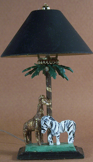 African Wildlife Lamp - Click Image to Close